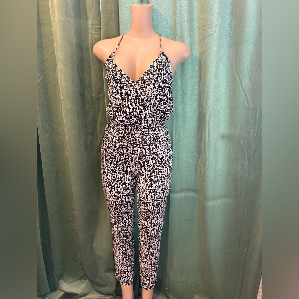 Sweet Rain Monochrome Abstract jumpsuit size small